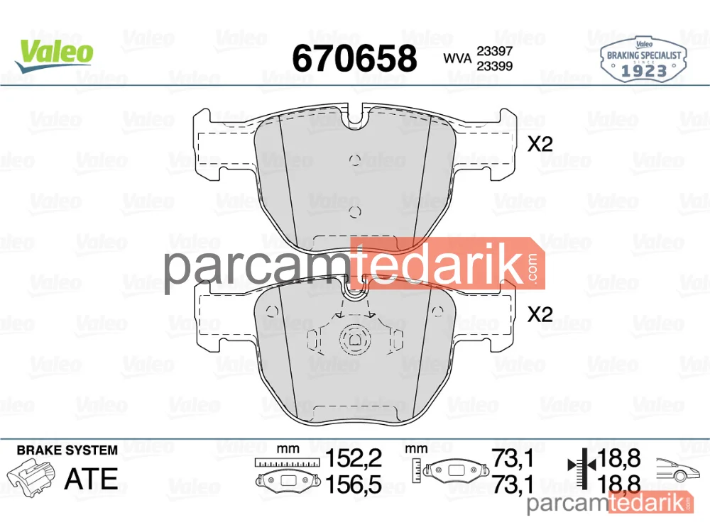 670658 | Fren Balatası — Land Rover Range Rover III